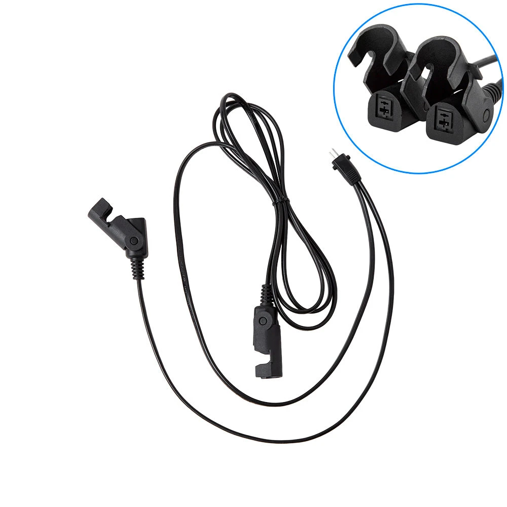 2 Pin Splitter Y Cable Male To Semi-circular 2-pin Female Plug With Lock Buckle 1 2 Pin Splitter Y Cable Male To Semi-circular 2-pin Female Plug With Lock Buckle