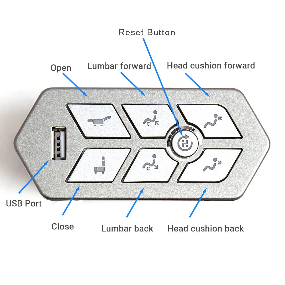 EMoMo TRGI/TRGIN Recliner Switch 7 Buttons With USB 2 EMoMo TRGI/TRGIN Recliner Switch 7 Buttons With USB - Image 2
