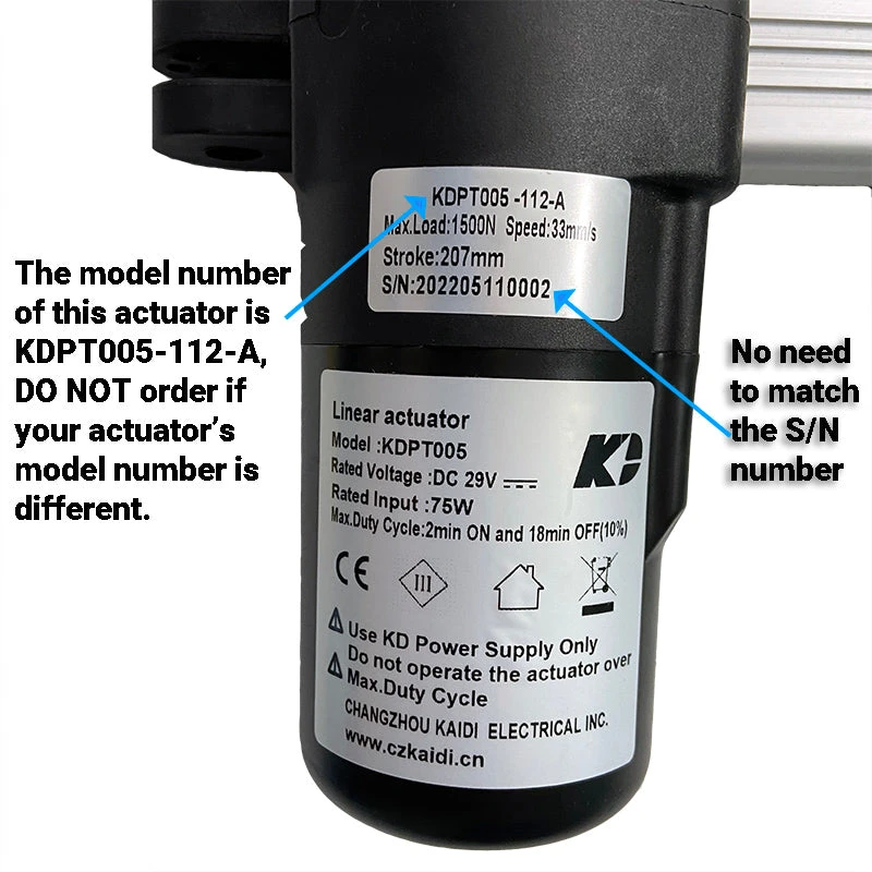KDPT005-112-A Kaidi Linear Actuator For Power Recliner Lift Chair 2 KDPT005-112-A Kaidi Linear Actuator For Power Recliner Lift Chair - Image 2
