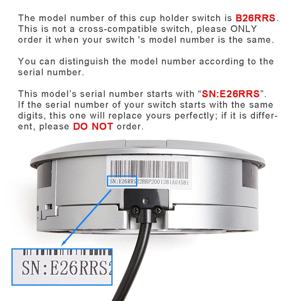 EMoMo B26RRS Cup Holder Switch/Controller For Recliner Or Home Theater Chairs 4 EMoMo B26RRS Cup Holder Switch/Controller For Recliner Or Home Theater Chairs - Image 4