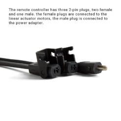 6-button Remote Controller With Three*2-pin Plugs For Dual 2-pin Motor Recliner/lift Chair -LifeEasySupply Tech Deals Store 3X4A3430