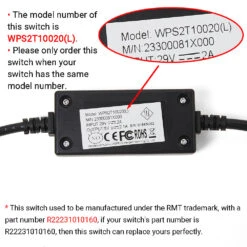 RMT R22231010160/WPS2T10020(L) 2 Button Switch For Recliner/Lift Chair -LifeEasySupply Tech Deals Store 3X4A8713