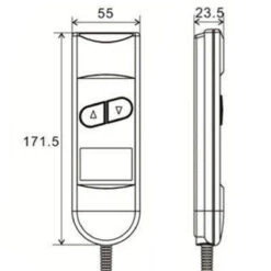 2 Buttons Remote Controller For Recliner Lift Chair W/ Round 5 Prong Plug -LifeEasySupply Tech Deals Store 53d3ff3540e5380561aec57e4a6af0df