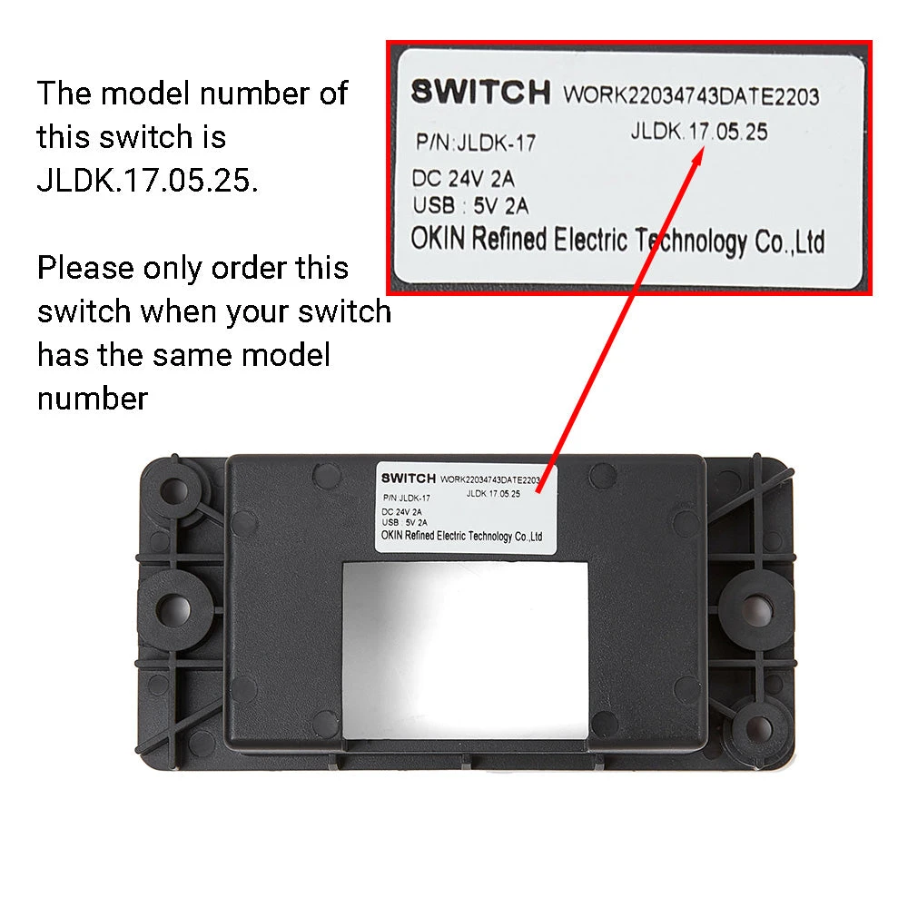 OKIN JLDK.17.05.25 Switch For Recliner Lift Chair 4 Buttons 5 Pin With USB 2 OKIN JLDK.17.05.25 Switch For Recliner Lift Chair 4 Buttons 5 Pin With USB - Image 2