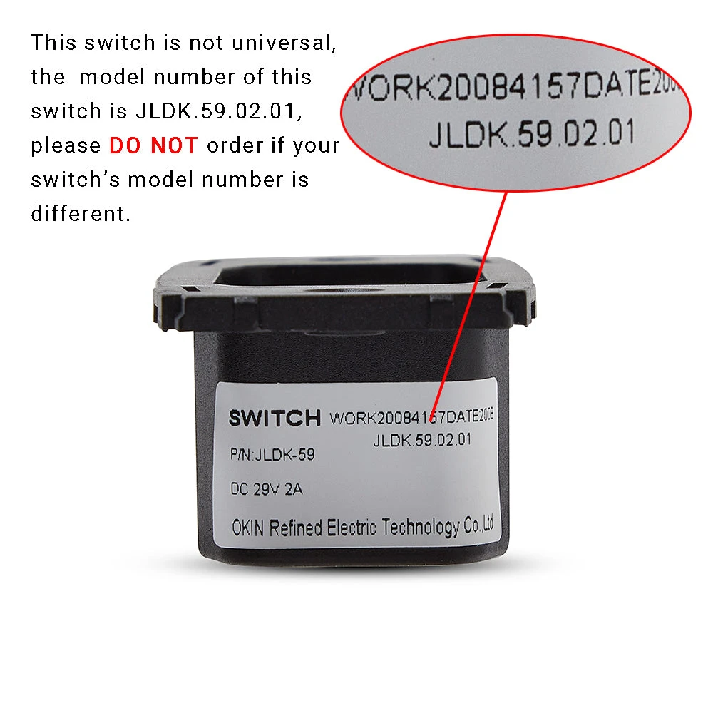 OKIN JLDK.59.02.01 2 Button Recliner Switch 2 OKIN JLDK.59.02.01 2 Button Recliner Switch - Image 2