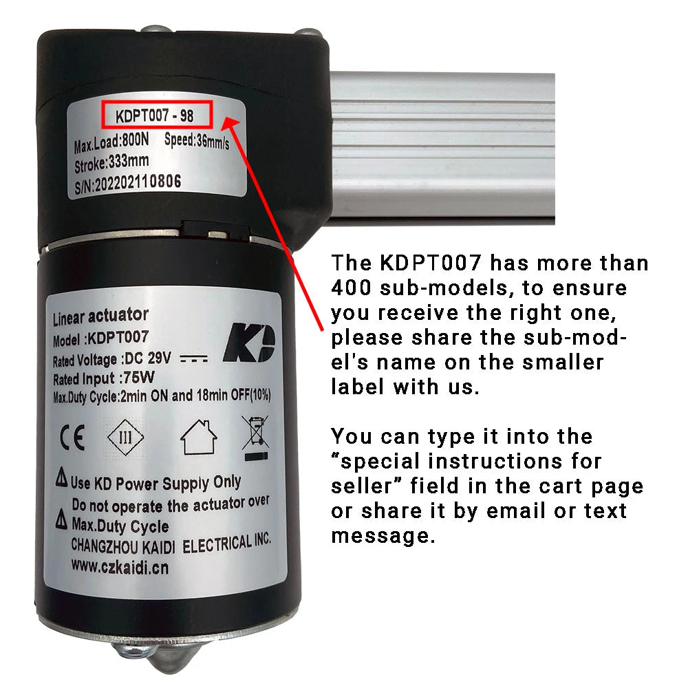 Kaidi KDPT007 Series Linear Actuator Motor Assembly 2 Kaidi KDPT007 Series Linear Actuator Motor Assembly - Image 2