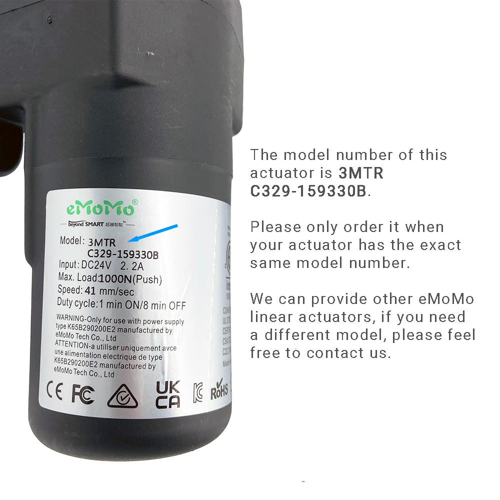 EMoMo 3MTR C329-159330B Linear Actuator For Recliner/lift Chair 2 EMoMo 3MTR C329-159330B Linear Actuator For Recliner/lift Chair - Image 2