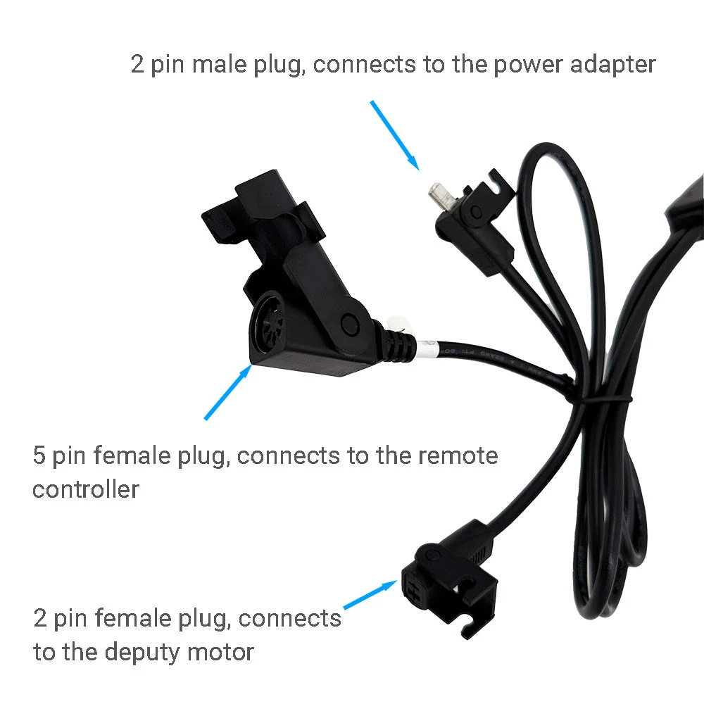 RMT R8123N2040333 Linear Actuator For Recliner/Lift Chair With Triple Plug 3 RMT R8123N2040333 Linear Actuator For Recliner/Lift Chair With Triple Plug - Image 3