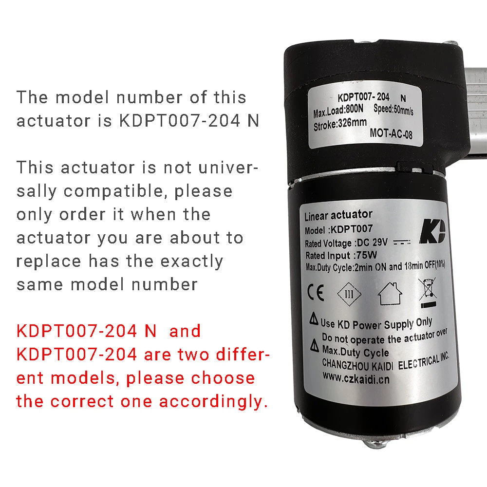 Kaidi KDPT007-204 N Linear Actuator For Recliner/lift Chair 2 Kaidi KDPT007-204 N Linear Actuator For Recliner/lift Chair - Image 2