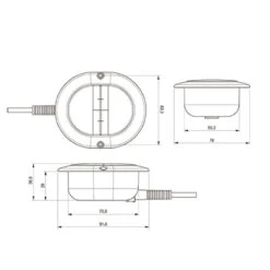 Universal Fixed Side Hand Controller For Electric Furniture Oval 2 Button 5 Pin Handset -LifeEasySupply Tech Deals Store SM FT0402